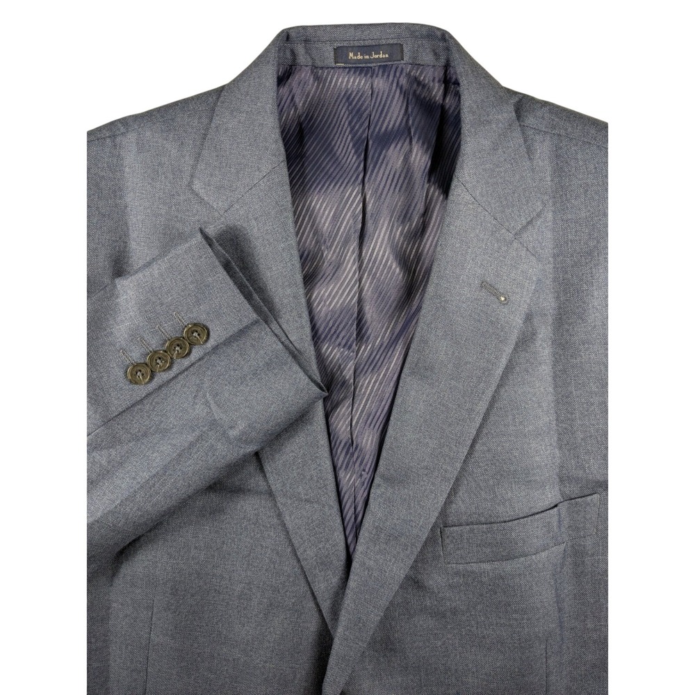 Turnbury Mens Made in Jordan Gray‎ Two Button Blazer Jacket Business Attire